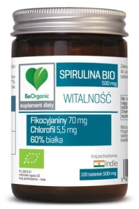 BEORGANIC SPIRULINA BIO 500MG 100TABS