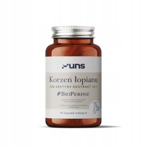 UNS KORZEŃ ŁOPIANU + BIOPERINE 60 VEGE KAPS