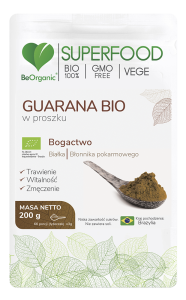 BEORGANIC GUARANA BIO W PROSZKU 200G