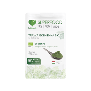 BEORGANIC TRAWA JĘCZMIENNA BIO 200G