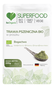 BEORGANIC TRAWA PSZENICZNA BIO 200G