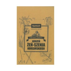 FARMVIT ŻEŃSZEŃ KOREAŃSKI KORZEŃ 25G CZERWONY