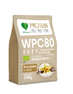 BEORGANIC BIAŁKO SERWATKOWE WPC 80 WANILI BIO 345G