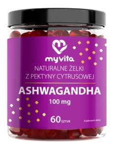 MYVITA ŻELKI NATURALNE ASHWAGANDHA 60SZT.