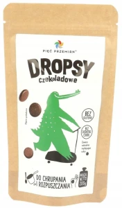 PIĘĆ PRZEMIAN DROPSY CZEKOLADOWE BEZ CUKRU 200G