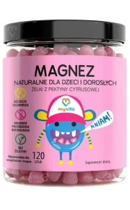 MYVITA ŻELKI NATURALNE MAGNEZ 120SZT