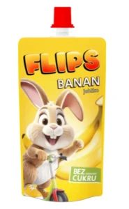 FLIPS MUS BANAN JABŁKO 100% B/CUKRU 100G
