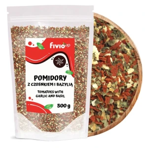 FIVIO UP POMIDORY Z CZOSNKIEM I BAZYLIĄ 500G