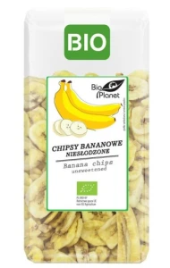 BIO PLANET CHIPSY BANANOWE SŁODZONE BIO 150G