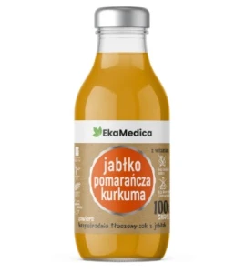 EKAMEDICA SOK JABŁKO POMARAŃCZA KURKUMA 300ML