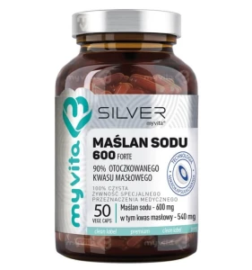 MYVITA SILVER MAŚLAN SODU 600MG 50KAPS