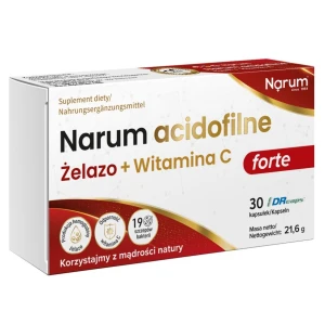 NARUM ŻELAZO ACIDOFILNE +WIT C 600MG 30KAPS