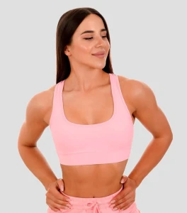 GYMBEAM TOP SPORTOWY MESH PANEL PINK