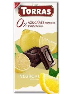 TORRAS CZEKOLADA GORZKA Z CYTRYNĄ 75G