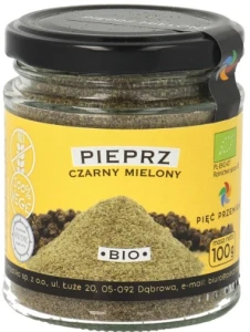 PIĘĆ PRZEMIAN PIEPRZ CZARNY MIELONY BIO 100G