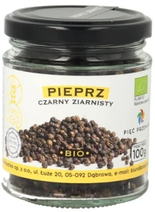 PIĘĆ PRZEMIAN PIEPRZ CZARNY ZIARNISTY BIO 100G