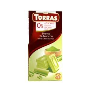 TORRAS CZEKOLADA BIAŁA Z MATCHĄ 75G BEZ DOD CUKRU