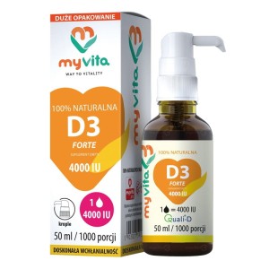 MYVITA WITAMINA D3 KROPLE 4000IU 1000 PORCJI 50ML