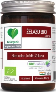 BEORGANIC ŻELAZO BIO 10MG 50TABL